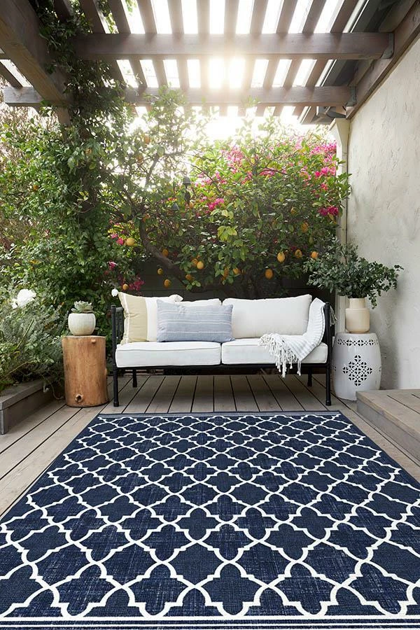 Buy 💯 Ruggable Outdoor Varia Trellis Royal Blue Rug 😀 4 Buy 💯 Ruggable Outdoor Varia Trellis Royal Blue Rug 😀 - Image 4