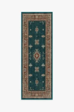Buy ⭐ Ruggable Verena Teal Blue Rug 🌟 -Area Rugs Sales Store verena teal blue B RC CB014 27
