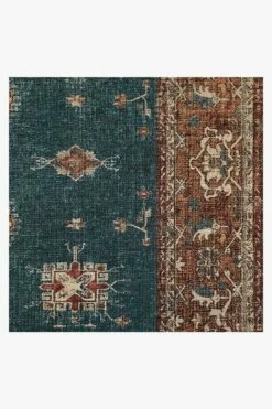 Buy ⭐ Ruggable Verena Teal Blue Rug 🌟 -Area Rugs Sales Store verena teal blue D RC CB014 57
