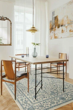 Coupon 😀 Ruggable Vianna Blue & Ivory Rug ✨ -Area Rugs Sales Store vianna blue ivory C RC LH011 57