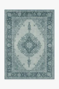 Coupon 👏 Ruggable Victoria Slate Blue Rug 🥰