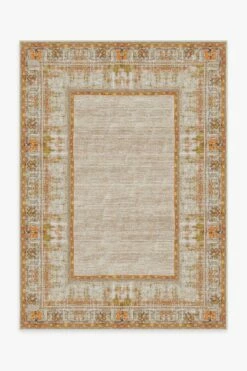 Coupon ❤️ Ruggable Vintage Daisy Bordered Tangerine Rug 🔔