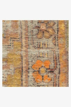 Coupon ❤️ Ruggable Vintage Daisy Bordered Tangerine Rug 🔔 -Area Rugs Sales Store vintage daisy bordered tangerine D RC RE130 57 V2