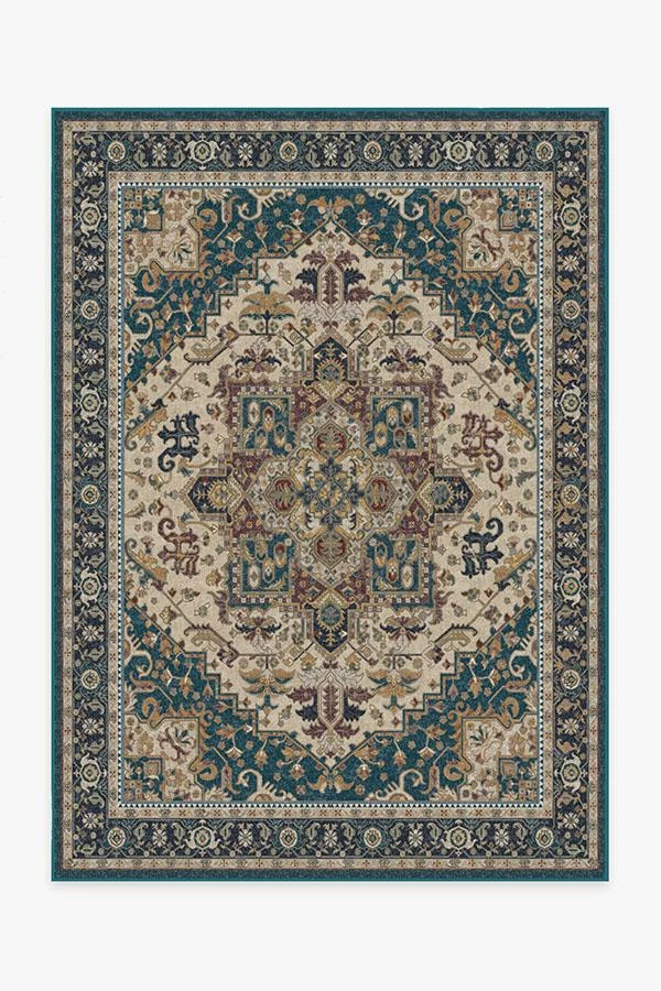 Outlet 🥰 Ruggable Vintage Heriz Cerulean Rug 🎁 1 Outlet 🥰 Ruggable Vintage Heriz Cerulean Rug 🎁