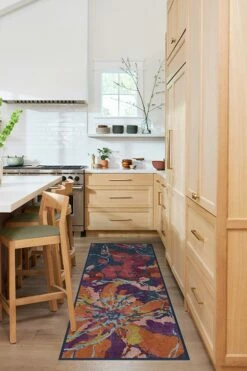 Deals 😀 Ruggable Watercolor Floral Navy Rug ⭐ -Area Rugs Sales Store watercolor floral navy C RC 0426 27 V3