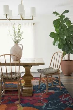 Deals 😀 Ruggable Watercolor Floral Navy Rug ⭐ -Area Rugs Sales Store watercolor floral navy C RC 0426 57 V3