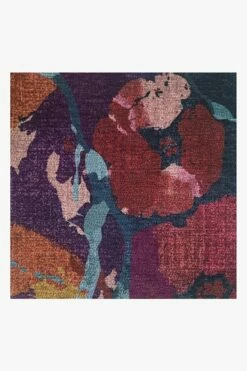 Deals 😀 Ruggable Watercolor Floral Navy Rug ⭐ -Area Rugs Sales Store watercolor floral navy D RC 0426 27 V3