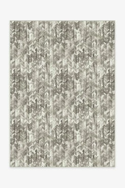 Outlet 🌟 Ruggable Watercolor Herringbone Grey Rug 🔔