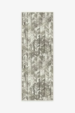 Outlet 🌟 Ruggable Watercolor Herringbone Grey Rug 🔔 -Area Rugs Sales Store watercolor herringbone grey B RC 0529 27 V2