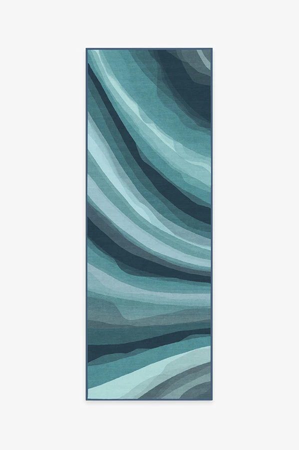 Discount 😀 Ruggable Sale Watercolor Waves Blue Rug 👏 5 Discount 😀 Ruggable Sale Watercolor Waves Blue Rug 👏 - Image 5