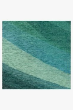 Outlet 😉 Ruggable Watercolor Waves Citrus Green Rug 🎉 -Area Rugs Sales Store watercolor waves citrus green D RC 0308 27