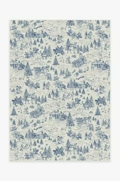 New ๐ Ruggable Winter Toile Blue Rug ๐