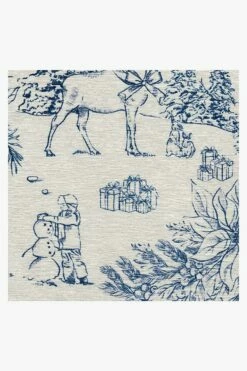 New 😍 Ruggable Winter Toile Blue Rug 🛒 -Area Rugs Sales Store winter toile blue D RC SM003 57