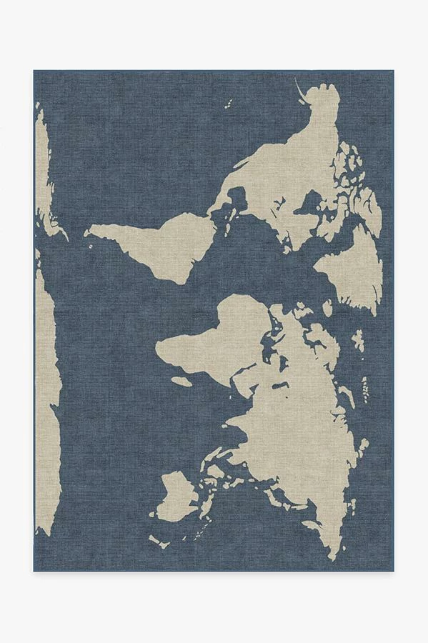 Outlet โ๏ธ Ruggable World Map Blue Rug ๐ 1 Outlet โ๏ธ Ruggable World Map Blue Rug ๐