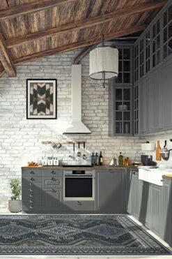 Hot Sale ✨ Ruggable Zareen Steel Blue Rug 🔥 -Area Rugs Sales Store zareen qashqai steel blue C RC JB002 57