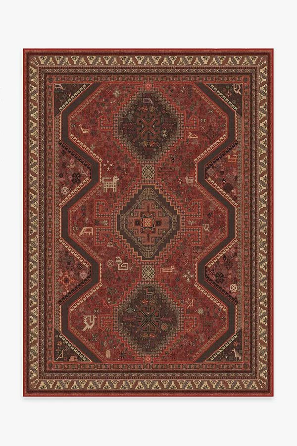 Hot Sale 😉 Ruggable Zareen Scarlet Red Rug 😀 2 Hot Sale 😉 Ruggable Zareen Scarlet Red Rug 😀 - Image 2